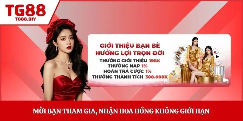 Mời bạn tham gia, nhận hoa hồng không giới hạn 
